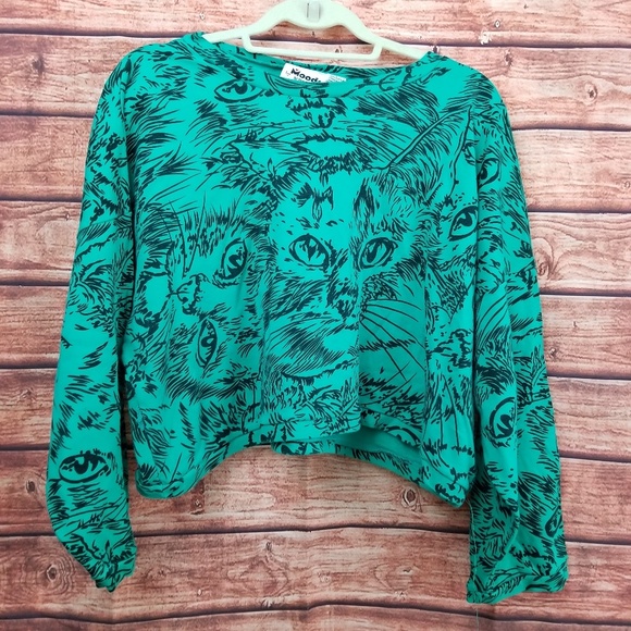 Moods by Krizia Sweaters - Moods by Krizia Vintage oversize cats sweater